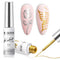 RARJSM Gel Liner Nail Art Polish Set, Silver Gold Glitter Nail Design, 2Pcs Soak Off Curing, 8ml