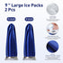 Ice Pack for Injuries, Reusable 2Pcs, Hot Water Bag for Therapy, No-Leak Elastic Ice Bag, Size 9" (Blue)