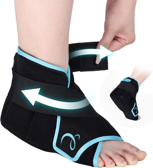 Comfytemp Ankle Ice Pack Wrap for Plantar Fasciitis Relief, Foot Support Brace