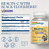 SOLARAY Reacta-C with 500mg Vitamin C, 200mg Sambucus Black Elderberry Extract, Immune Support, 120 Capsules