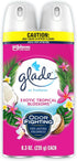 Glade Air Freshener Odor Fighting Room Spray, Exotic Tropical Blossoms, 8.3 oz, Pack of 2