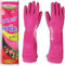 Mamison Quality Kitchen Rubber Gloves (1 Pair, Large) - Non-Slip Reusable Rubber Gloves, Made in Korea
