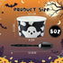 Ninehaoou 200 8oz Frozen Pcs Halloween Paper Ice Cream Cups Halloween Treat Snack Cups Ghost Skeleton Spooky Disposable