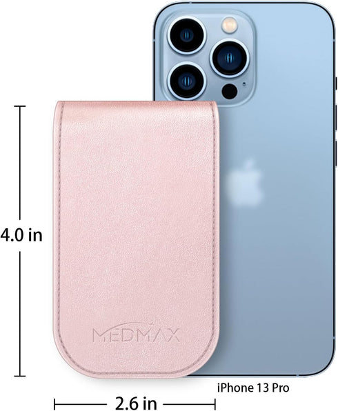 PU Leather Protective Case, Lightweight Shockproof Carrying Case for Freestyle Libre 3 2 / Libre Reader (Rose Gold)