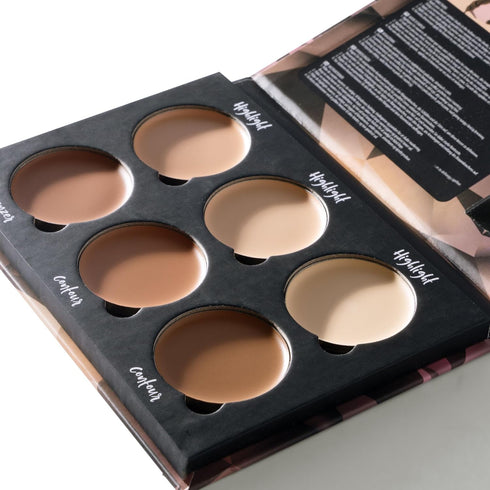 W7 Lift & Sculpt Cream Contour Kit - Makeup Palette for Concealing, Highlighting & Contouring - Step-by-Step
