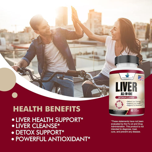 Liver Cleanse & Detox Supplement with Milk Thistle, Artichoke, Dandelion, Turmeric, Choline, 60 Capsules