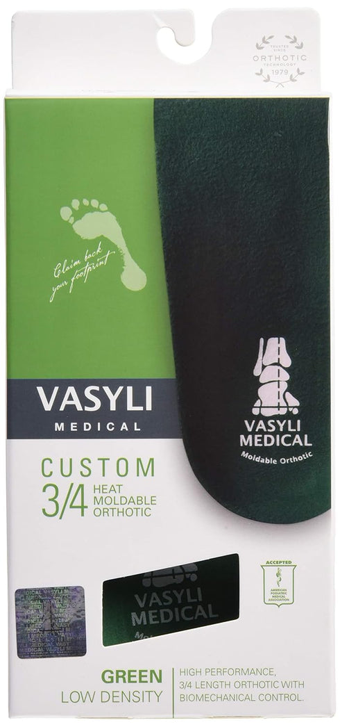 11 Custom Insoles, Green, Medium, Effective Pain Relief for Elderly, Diabetic & Arthritic Patients, Heat Moldable