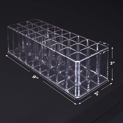 Lip Gloss Organizer, Acrylic Lipstick Holder, Clear Cosmetic Countertop Organizers, 27 Spaces