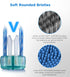 V+A Shaped Orthodontic Toothbrush for Braces, Soft Bristles, with 6 Interdental Brushes, 6 Count