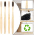 Vesici 200 Pieces Bamboo Toothbrushes Bulk - Soft Bristles Manual Toothbrushes with Micro Fur Ultra Wooden Bamboo for