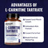 Premium L-Carnitine Tartrate Supplement, 1500mg for Energy, Lean Muscle Gain, 120 Non-GMO Capsules