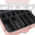 JOURMON Travel Makeup Case Organizer, Portable Cosmetic Bag with Adjustable Dividers and Shoulder Strap for Toiletry