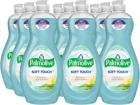 Palmolive Ultra Soft Touch Dish Soap, Aloe and Citrus, 20 Fluid Ounce, 9 Pack