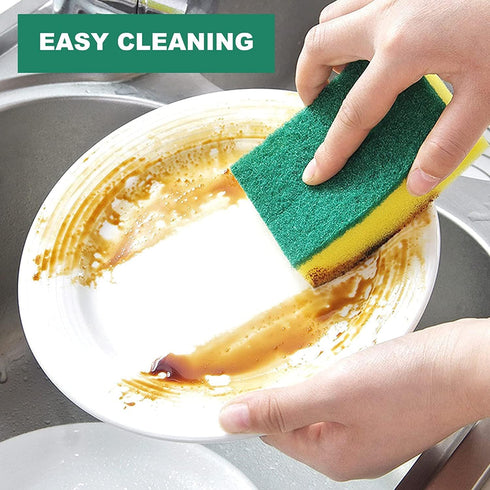 Individually Wrapped Sponges, Kitchen Dishwashing Sponge Bulk, Non Scratch Dishes Scouring Pad Dishcloth, Odor-Free Sponge Wipes for Household Cleaning Dishes Travel Apartments (40 Pack) by Terdey
