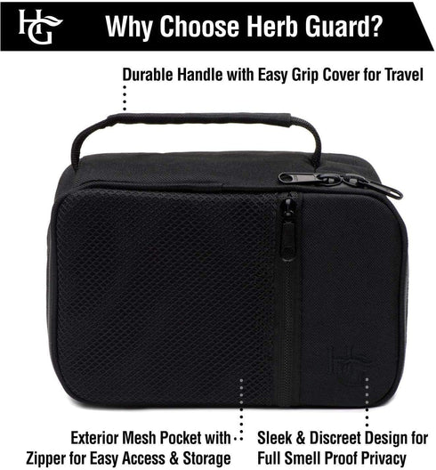 Herb Guard Black Large Case with Hanging Combination Locks