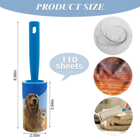Lint Roller, 660 Sheets Extra Sticky Remover for Couch, Clothes, Carpet, Furniture, Pet Hair, 3 Handles, 6 Rollers