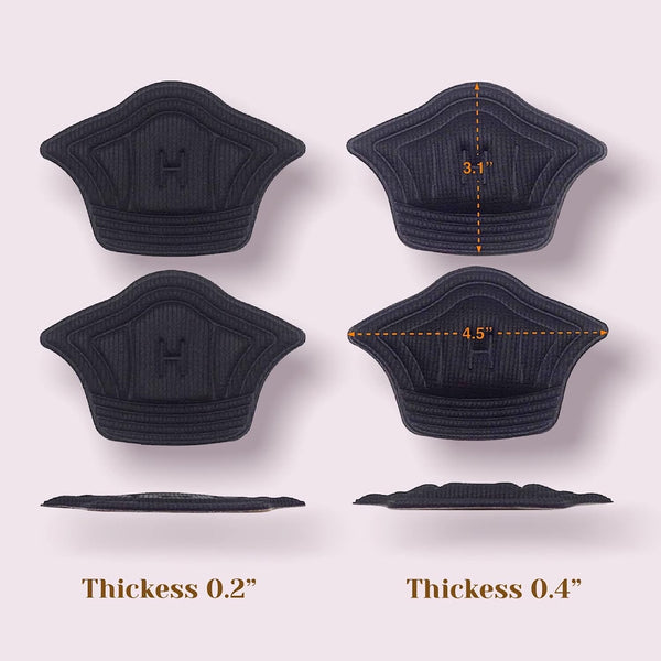 CB 4-Pairs Heel Cushion Pads, Heel Grips for Heel Slipping, Blisters, Pain Relief, for Men & Women Kids Shoes