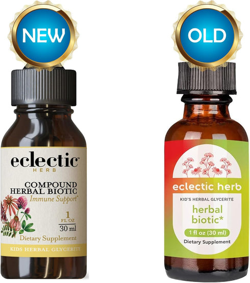 Eclectic Herbs Kid's Herbal Biotic (Lemon Lime Flavor) | Non-GMO, Gluten-Free, Organic Wildcrafted, Soy Free, Kid Friendly | 1 fl oz (30 ml)
