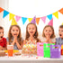 Xaajooio 500 6x8 Inch Pcs Multicolor Plastic Goodie Bags with Handles Bulk Party Favor Gift Bags for Birthday Christmas