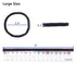 Large Braided Men's Hair Ties - Black Hair Bands for Longhairs, 12 Packs Durable Ponytail Ties for Thick and Thin Hair