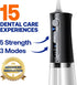 Bitvae C5 Cordless Water Dental Flosser - 3 Modes, 5 Intensities, IPX7 Waterproof, 5 Tips for Teeth Cleaning - Black