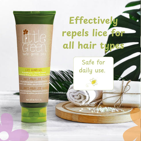 Little Green Kids Lice Guard Hair Styling Gel, 4.2 oz, Lice Prevention Cream with Tea Tree Oil