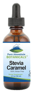 Caramel Stevia Liquid Drops, Natural Sweet Caramel Flavor, Alcohol Free & Kosher, 2oz Glass Bottle
