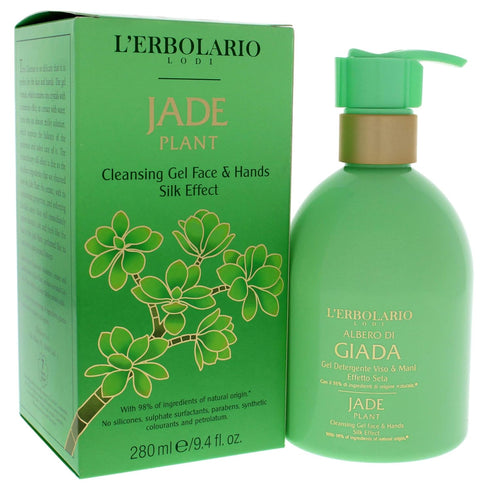 L'Erbolario Jade Plant Cleansing Gel for Face and Hands - Floral & Citrus Fragrance, 9.4 Oz Body Wash with Moisturizing