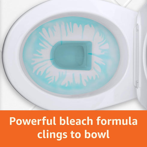 Amazon Basics Toilet Bowl Cleaner Cling Action Formula with Bleach, Fresh Scent, 24 Fl Oz, 2 Pack