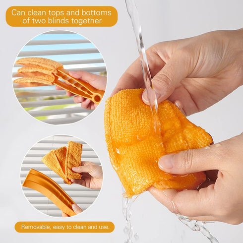 Weogot 10 Set, Pcs Venetian Window Blind Cleaner Duster Tool Mini Blind Cleaner Duster Brush, Hand Held Air Conditioner