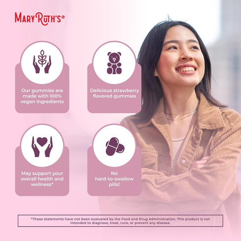 Gummies Common 30 MARYRUTH'S Organic Menstrual Support for the Relief of Symptoms of Premenstrual Syndrome | PMS