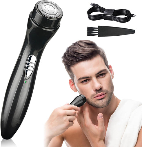 Mini Electric Shaver, Cordless Pocket Size Beard Trimmer, Portable USB Rechargeable Grooming Kit for Home, Travel
