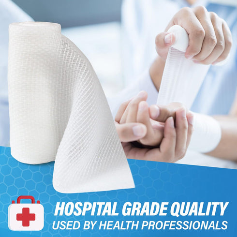 Gauze Bandages – 36 Rolls - Premium First Aid Supplies, Flexible, Stretchable, Breathable, 4” x 4.1 Yards