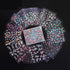 WOKOTO 90Pcs Self-Adhesive 3D Nail Art Sticker - Colorful White Black Flower Fingernail Decals with 1 Pcs Anti-Static