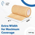 Self-Adhesive Bandage Wrap - 4 Inch, 8 Pack, Breathable Athletic Tape for All Sports - Brown