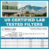 50 PCS PM 2.5 Filters, Activated Carbon Replaceable Filters (50 pcs)