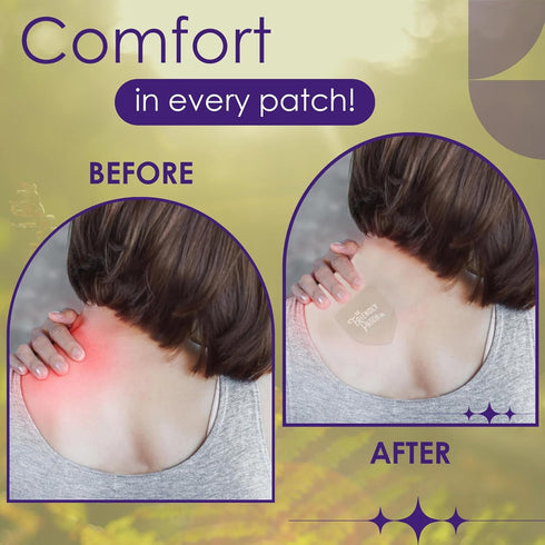 Relief Day Patch - Arnica, White Willow Bark, Saffron & Peppermint for Soreness and Discomfort for Women and Men