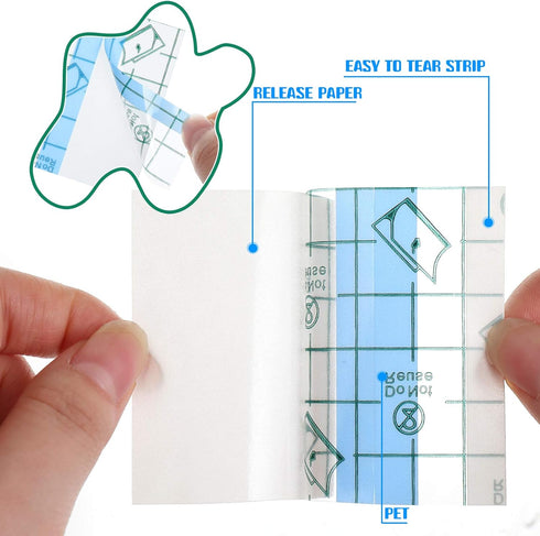 Nuanchu 4 Rolls Transparent Dressing Adhesive Bandage, 2'' x 21.87 Yard Clear Medical Tape