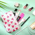 Weewooday 4 Pieces Cosmetic Makeup Bag, Tropical Summer Portable Pouch with Zipper for Women
