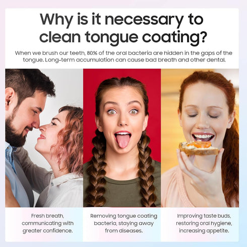 Tongue Scraper for Adults, 5PCS with Case, Helps Fight Bad Breath