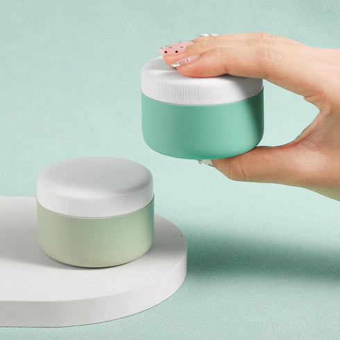 Travel Containers for Toiletries, 2oz Silicone Cream Jars BPA Free, TSA Approved Leak-proof Travel Essentials (4 Pack)