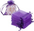 HRX Package 100pcs Little Organza Bags, 3 x 4 inch Purple Mesh Bags for Jewelry Party Favor