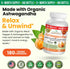 UDAF Certified Organic Ashwagandha with Black Pepper | 180 Capsules, 1965mg Extra Strength for Stress, Sleep, Mood