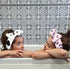 Spa Headbands for Women - Pink Leopard Girls Makeup Bow Tie Head Band, Soft Microfiber Face Wash Headbands