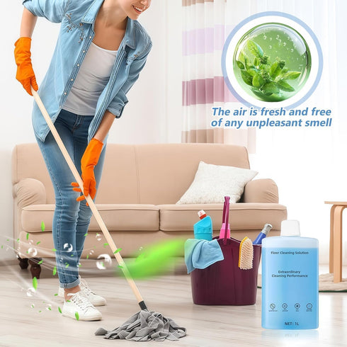 Vacbeuta 1L, 33.8 OZ Cleaner Solution for Roborock Cleaning Solution Residue & Streak Free, Compatible with Roborock