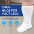 IMPRESA 2-Pair Extra Wide Unisex White Socks for Lymphedema & Bariatric Use, Oversized Calf Socks for Men & Women