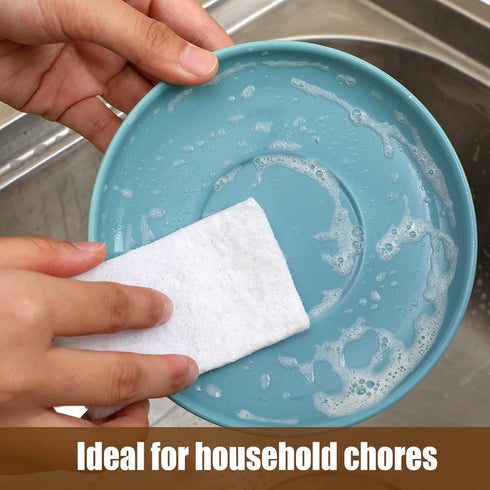 20 Pieces Non Scratch White Scrubbing Pad, Non Woven Scouring Sponge, Multi Surface Cleaning Pads (4 x 6 Pulgadas)