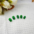 St.Patrick’s Day Green Press on Nails Shiny Cat Eye Fake Nails Short Square False Nails with Gradient Designs Glitter Press on Nails Glossy Acrylic Nails Full Cover Stick on Nails for Women and Girls