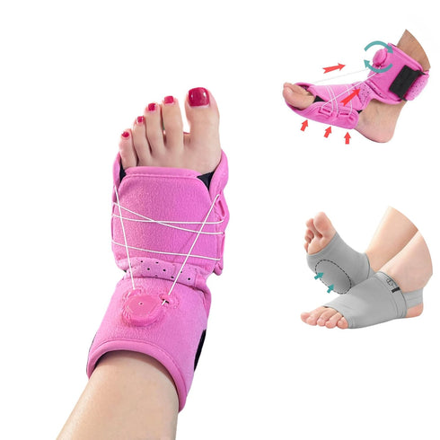 Night Foot Stretching Strap&Daily Arch Support Insoles Set For Plantar Fasciitis Foot