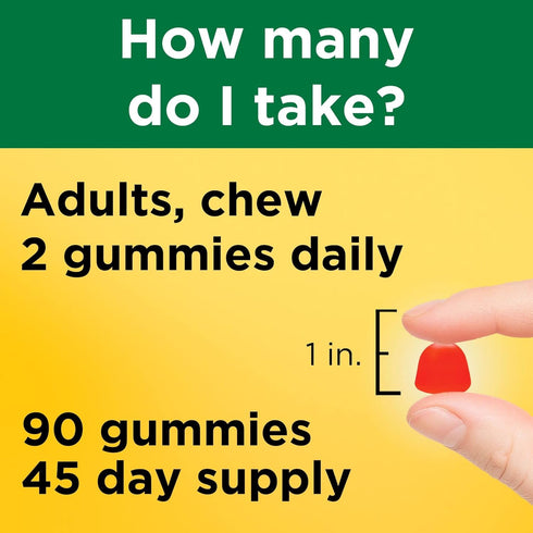 Nature Made Vitamin D3 2000 IU (50 mcg) - 90 Gummies for Bone, Teeth, Muscle, and Immune Health